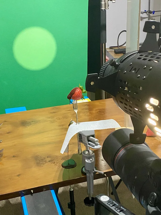 Behind the scenes of waffles shoot