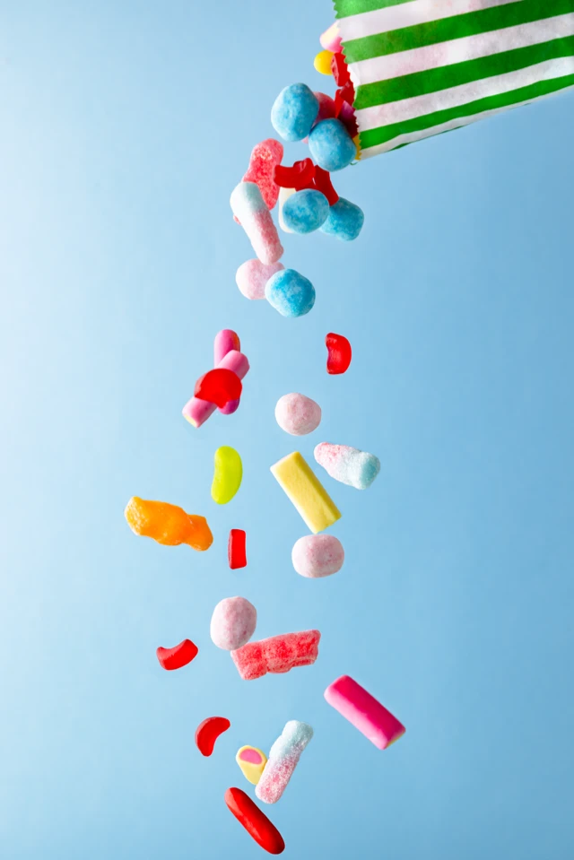 How we captured a cascade of sweets in mid-air.