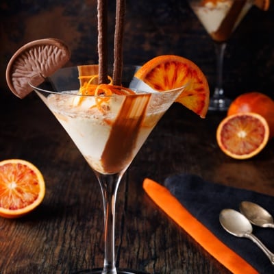 Ice cream, Withers G-Zest Orange Gin Liqueur and Chocolate