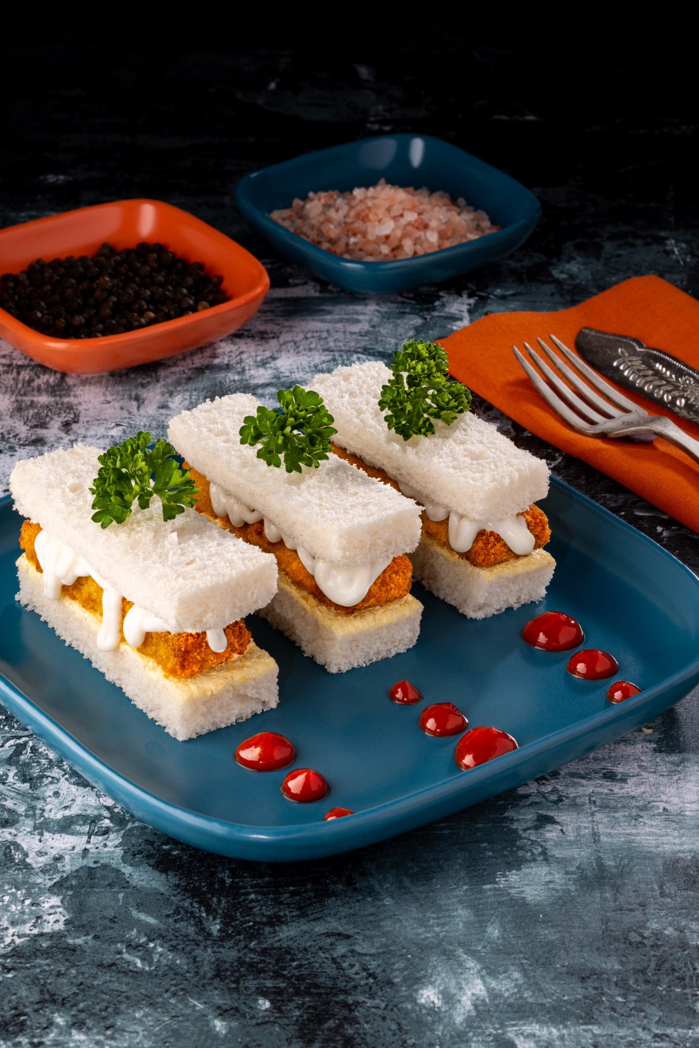 Fish Finger Sandwich, from JaxMore Food and Drink Photography's Retro Food Series. Making everyday food look gourmet.