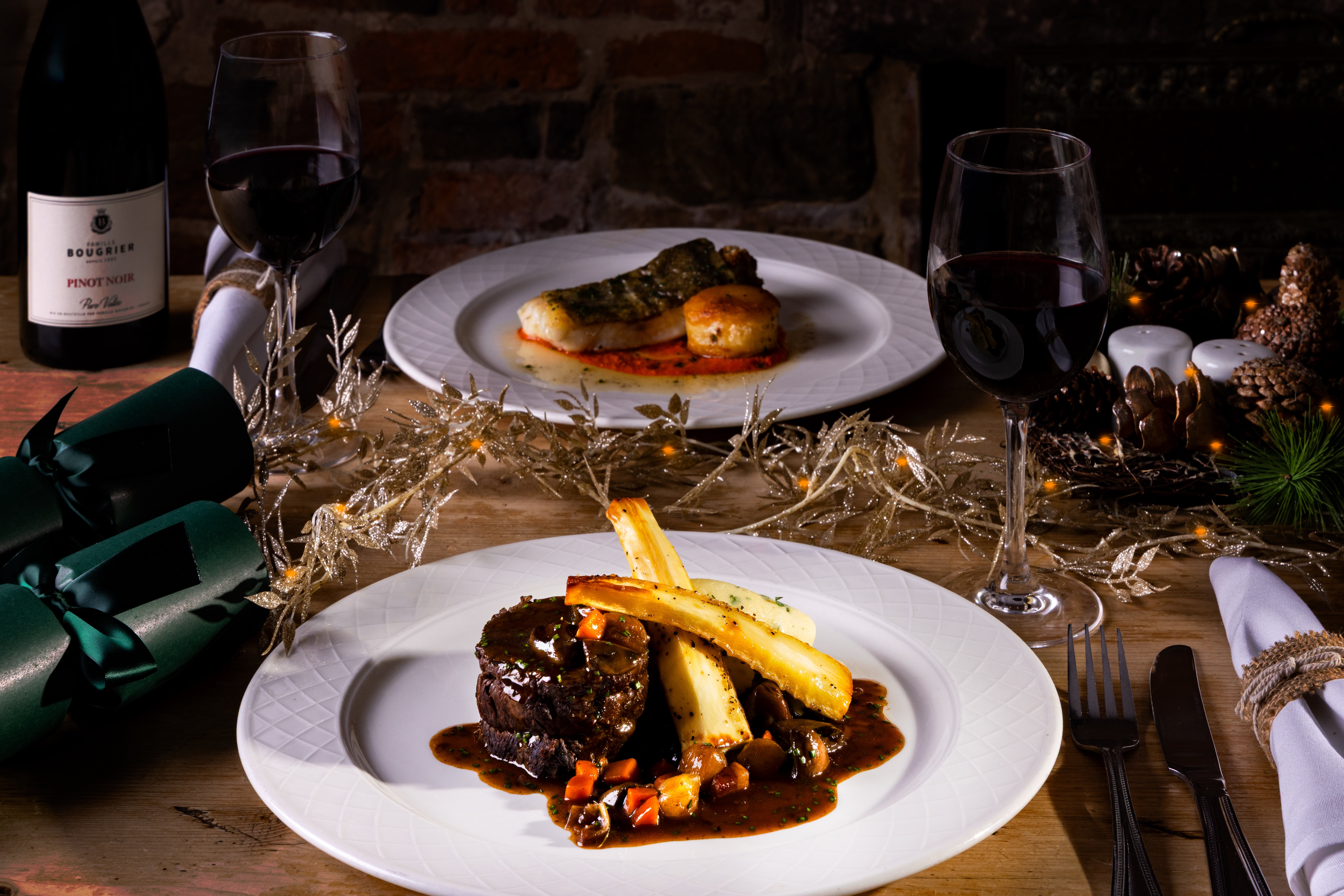 Priest House Hotel Christmas Menu, photographed by JaxMore Food and Drink Photography.